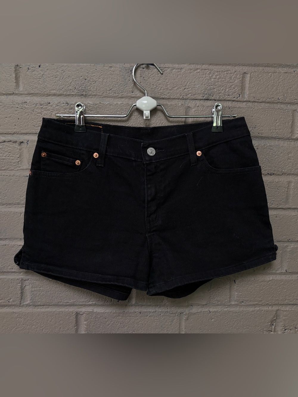 Levi’s black jean shorts